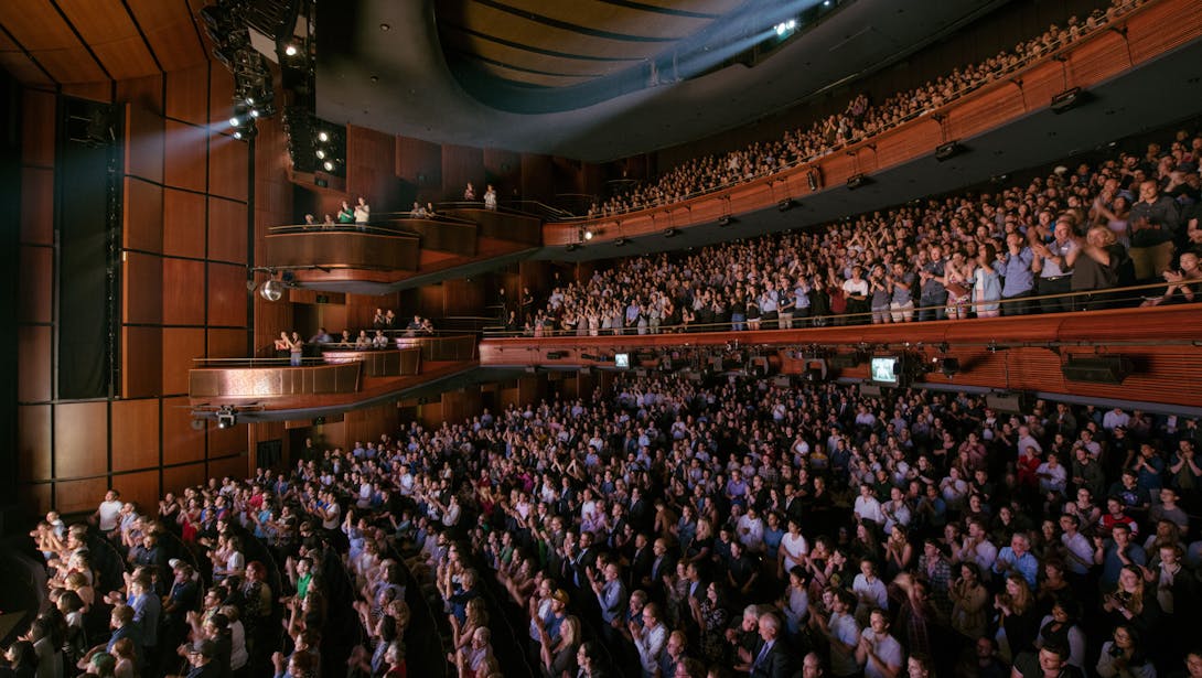 Patrons at a show in the Sydney Lyric theatre